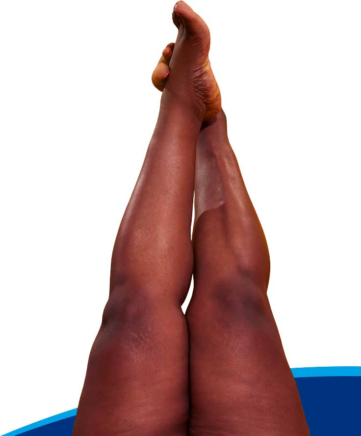 Close up of a pair of legs