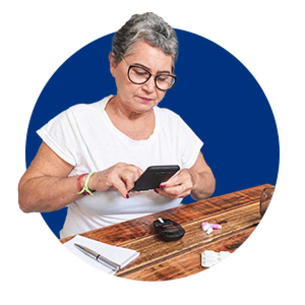 Woman using a smartphone